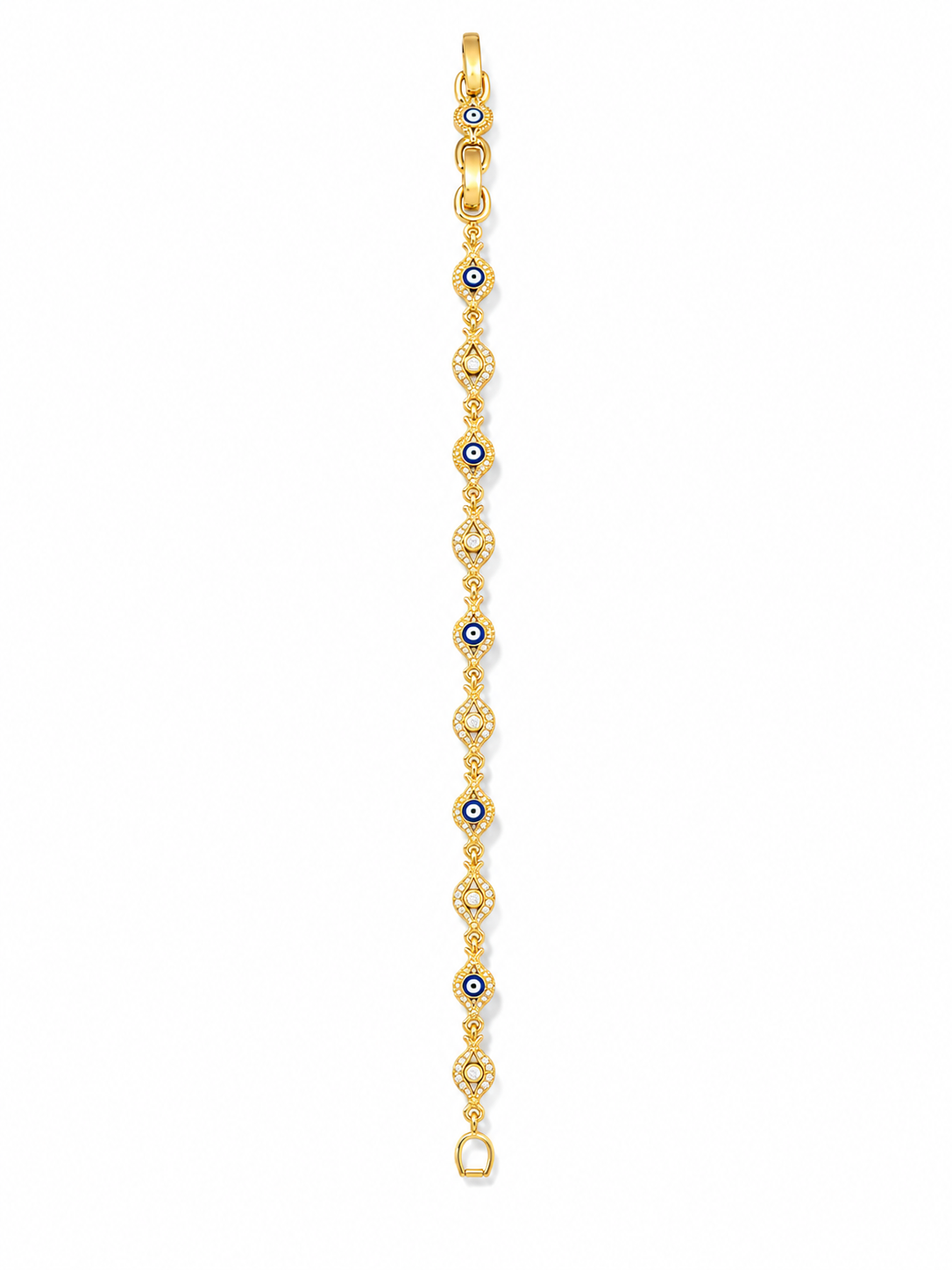 "The Nazaré" Evil Eye Iced Out 14K Gold Filled Bracelet