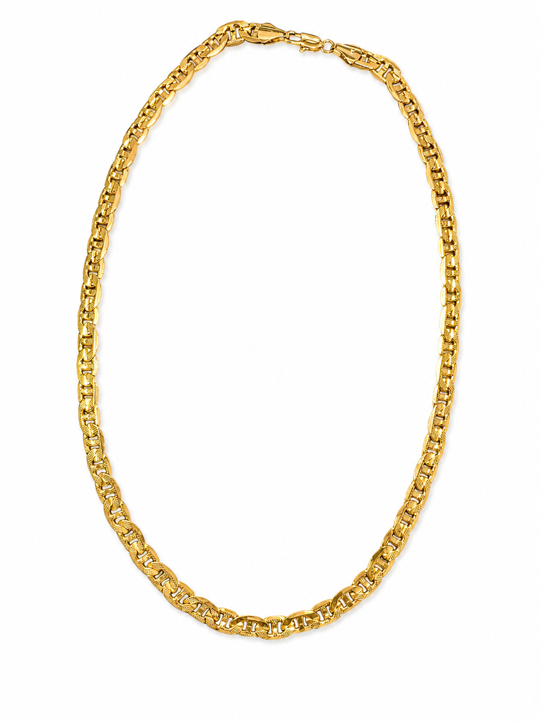 “The Sovereign” 12mm Mariner Link 24” 14K Gold Filled Chain