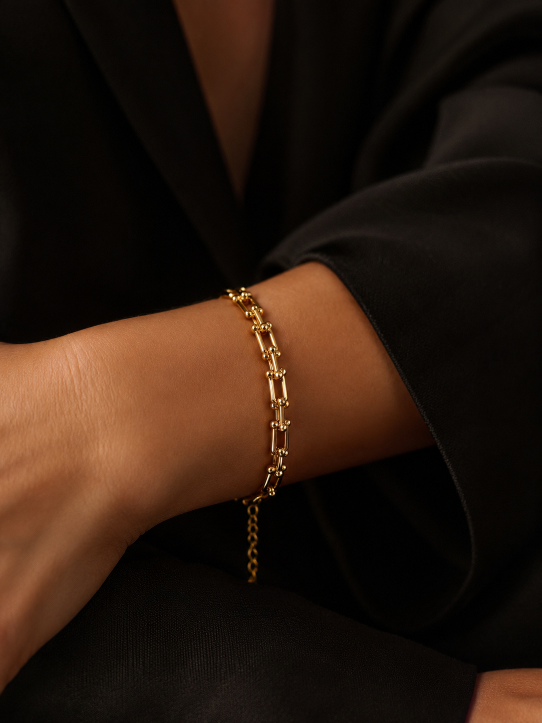 "The Halo" Paperclip Link 14K Gold Filled Bracelet