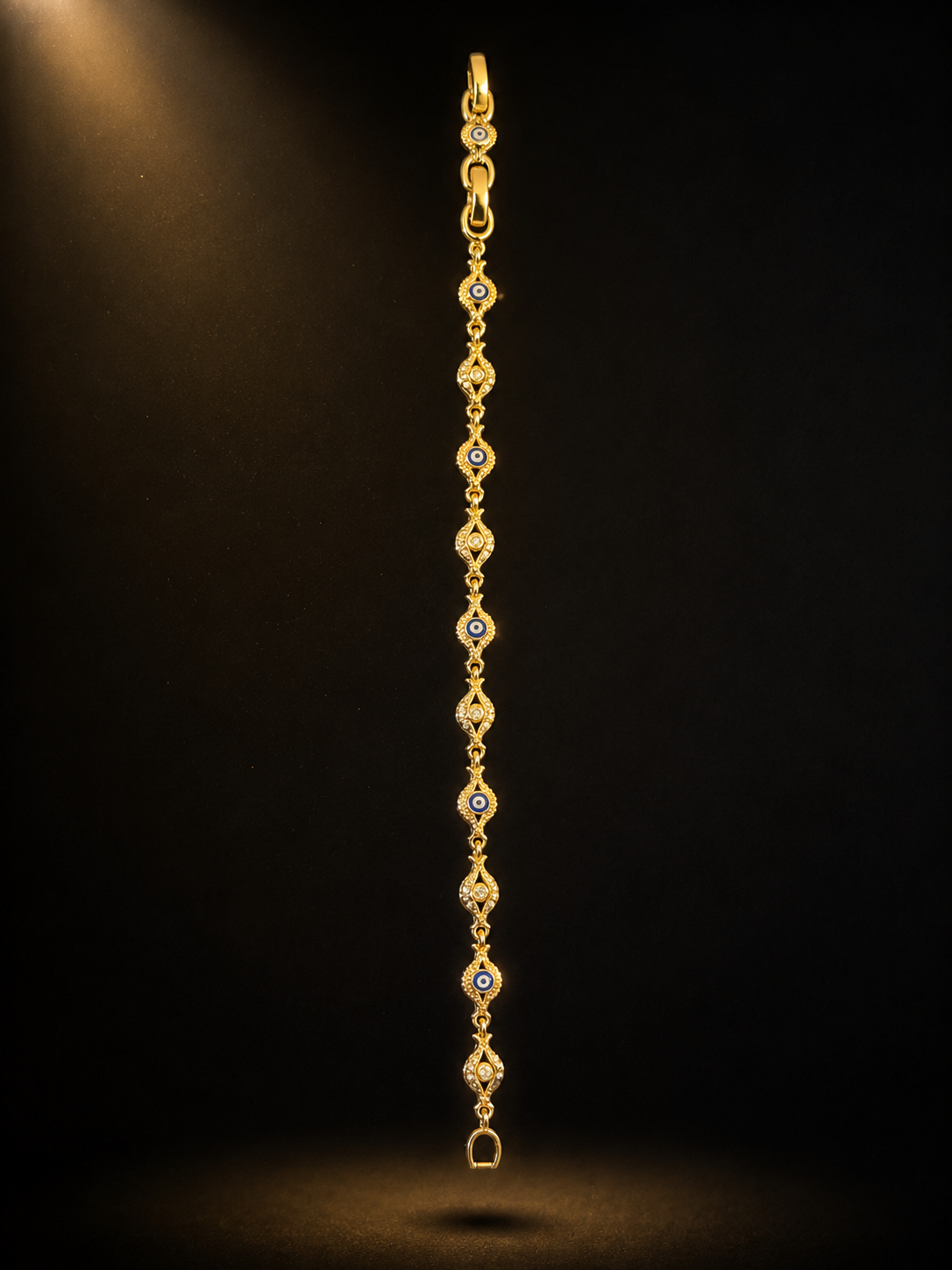 "The Nazaré"  Evil Eye Iced Out 14K Gold Filled Bracelet