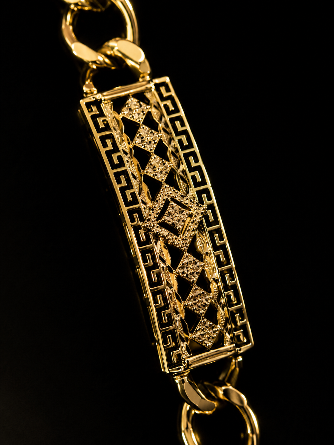 Greek Link "The Monarch" 14K Gold Filled Bracelet 8”