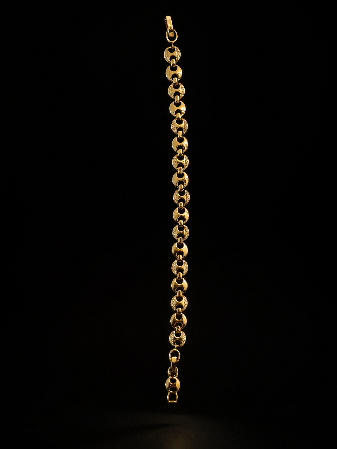 "The Riviera"  Iced Gucci Link 14K Gold Filled Bracelet