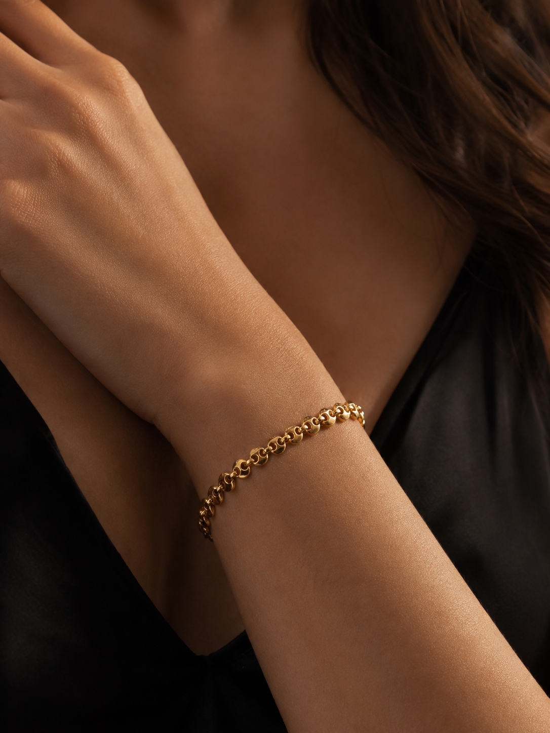 "The Riviera"  Iced Gucci Link 14K Gold Filled Bracelet