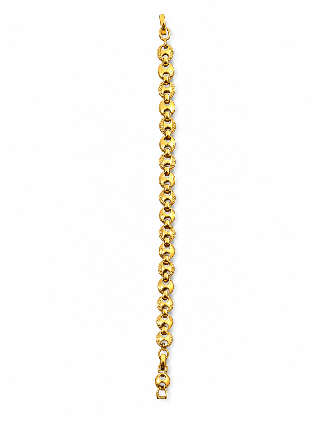 "The Riviera"  Iced Gucci Link 14K Gold Filled Bracelet