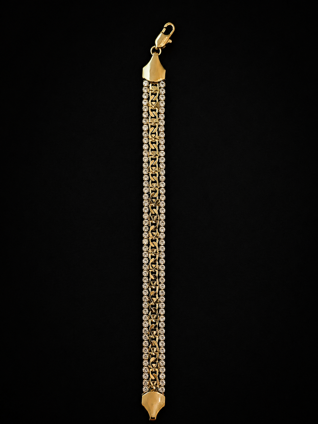 "The Royale Duo  Double" Tennis Cuban 14K Gold Filled Bracelet
