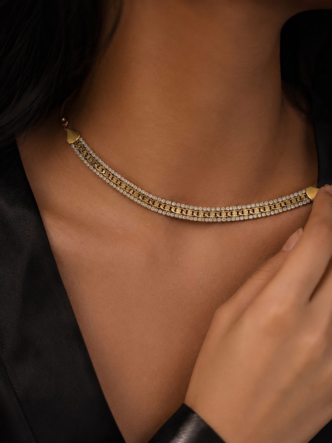 "The Royale Duo  Double" Tennis Cuban 14K Gold Filled Bracelet