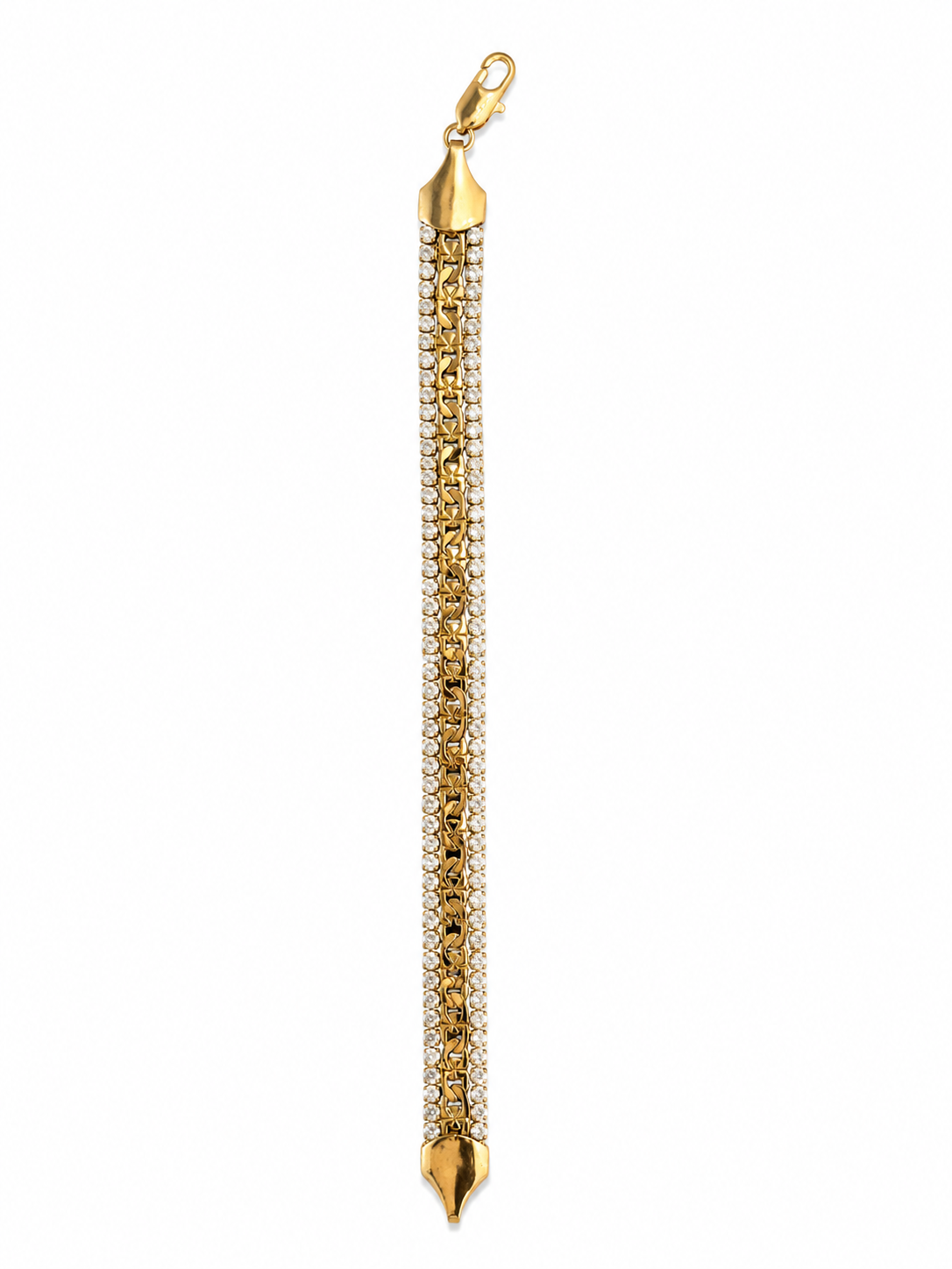 "The Royale Duo  Double" Tennis Cuban 14K Gold Filled Bracelet