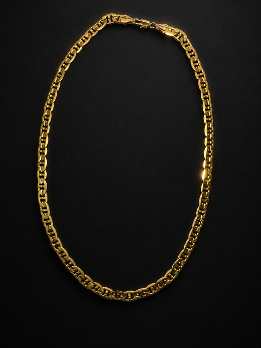 “The Sovereign” 12mm Mariner Link 24” 14K Gold Filled Chain